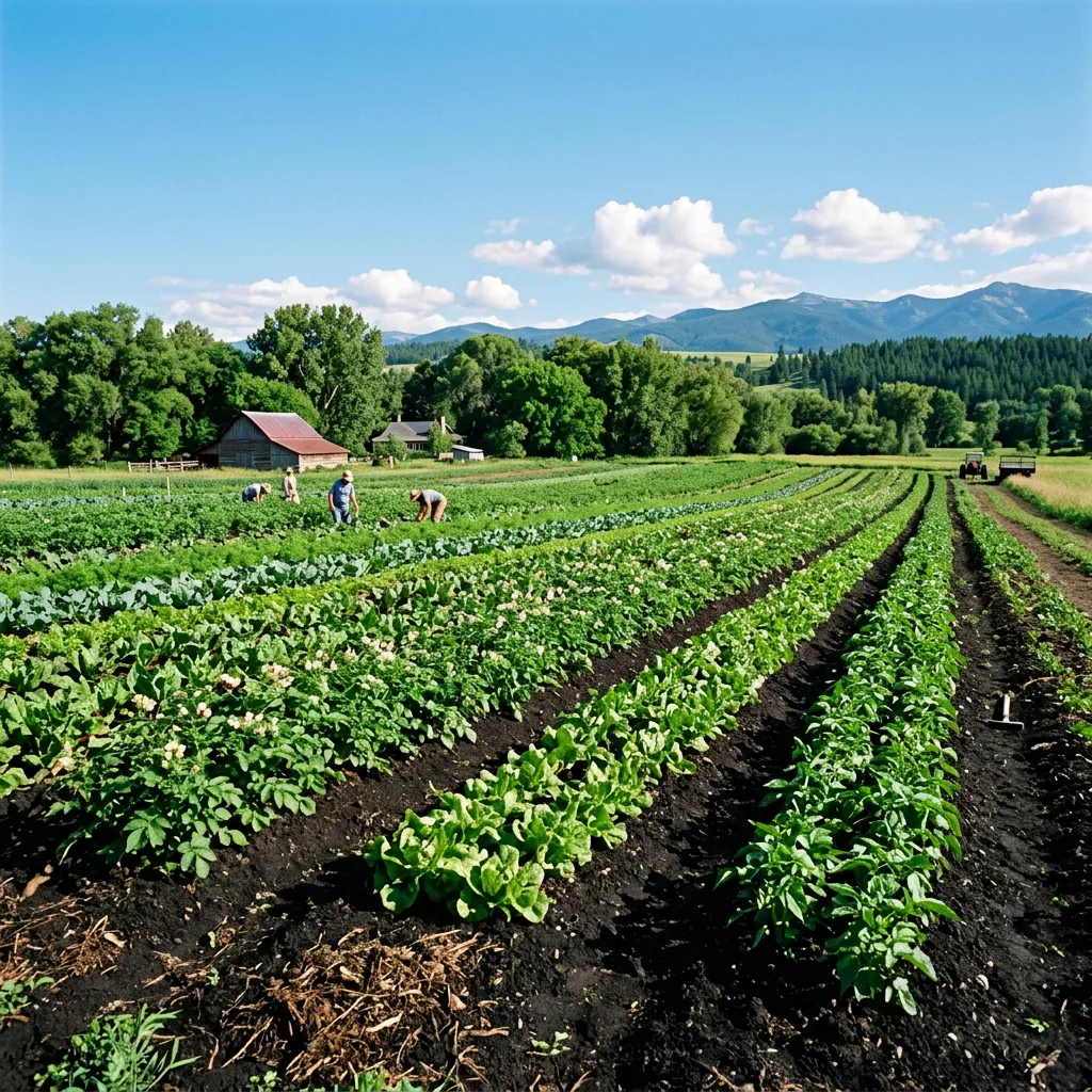 Campo agricolo verde e rigoglioso nutrito con leonardite